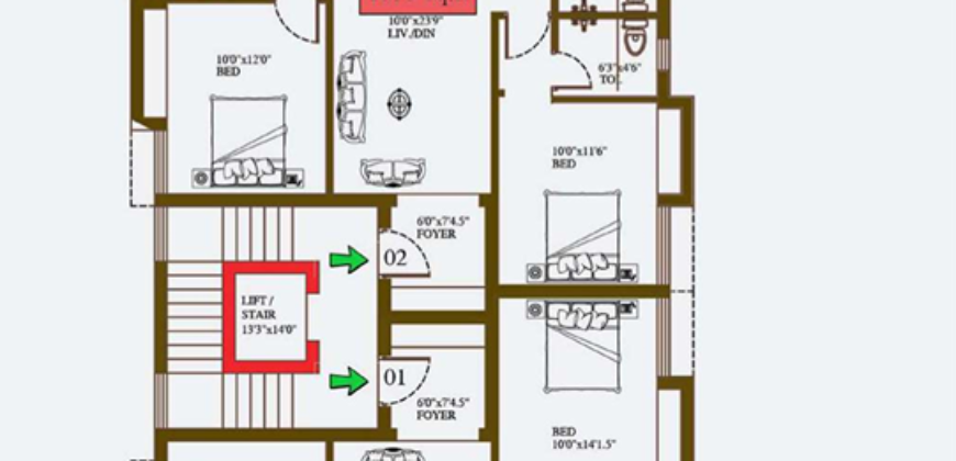 3BHK Apartment For Sale in Adambakkam